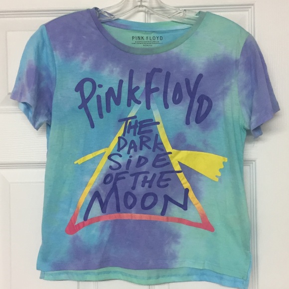 Tops - Pink Floyd Tie Dye Graphic Band Tee T-shirt Cropped SOFT Sz XS and Small NWT